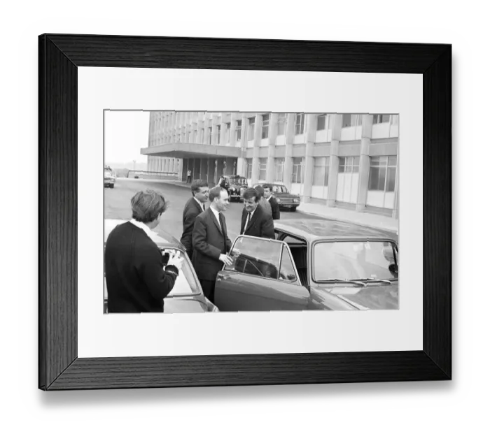 Framed Print : Proud father, Barry Thorns, pictured leaving Birmingham Maternity Hospital Framed Print : Proud father, Barry Thorns, pictured leaving Birmingham Maternity Hospital