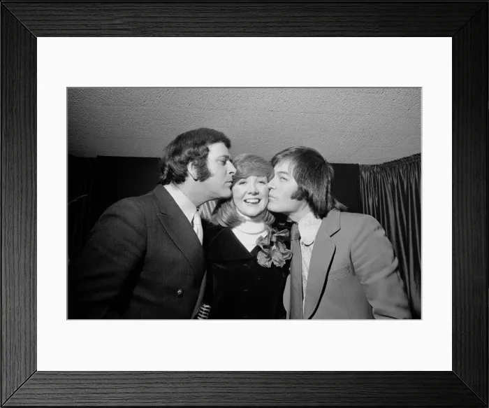 Framed Print : BBC radio braodcasters Terry Wogan (left) and Tony Blackburn