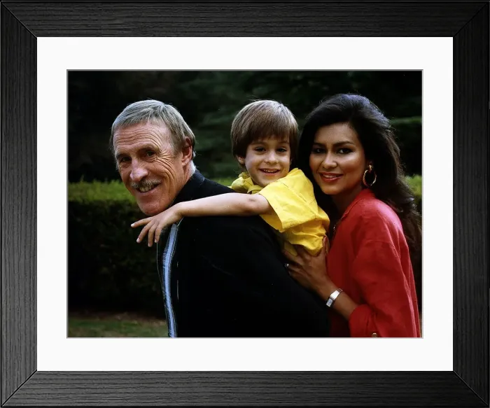 Framed Print : Bruce Forsyth TV Presenter with wife and son