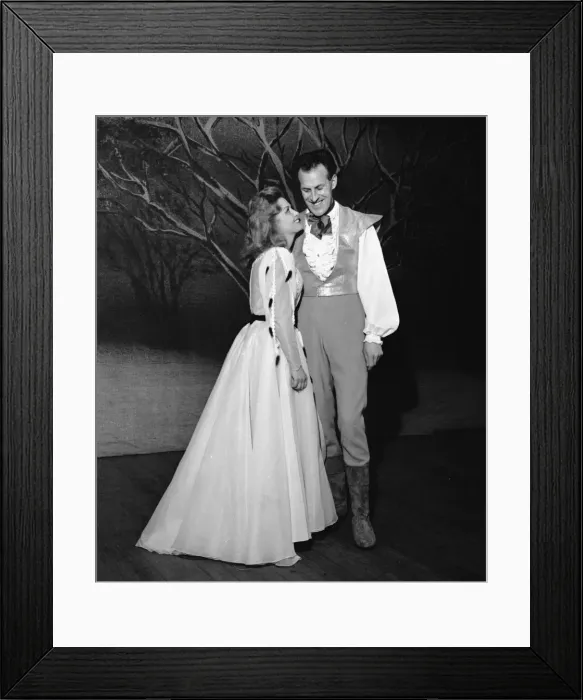 Framed Print : Bruce Forsyth with his co star from the panto Turn Again Wittington 1961 Framed Print : Bruce Forsyth with his co star from the panto Turn Again Wittington 1961