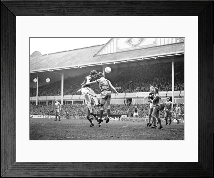 Framed Print : Aston Villa 3-0 Birmingham City, League match at Villa Park, Saturday 13th December 1980