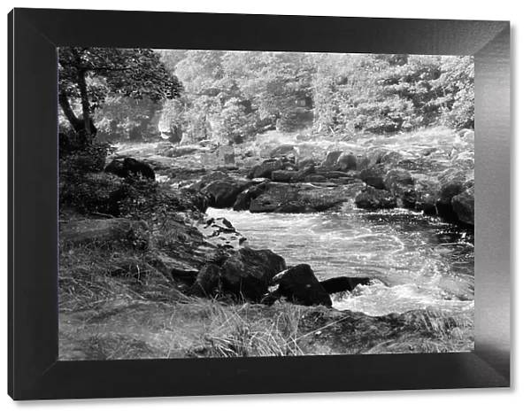The Strid in the Bolton Abbey estate in Wharfedale in North Yorkshire, circa 1970