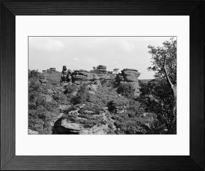 Framed Print : Brimham Rocks, the balancing rock formations on Brimham Moor in North Yorkshire, England Framed Print : Brimham Rocks, the balancing rock formations on Brimham Moor in North Yorkshire, England