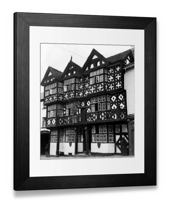 Framed Print : The Feathers Hotel, Ludlow, Shropshire. c. 1965. Local Caption watscan