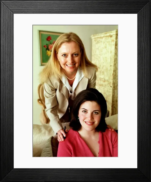 Framed Print : Monica Lewinsky with Tina Weaver March 1999 tell her story of her affair with
