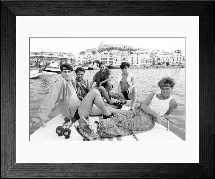 Framed Print : Spandau Ballet, Ibiza, Spain, July 1981 Framed Print : Spandau Ballet, Ibiza, Spain, July 1981
