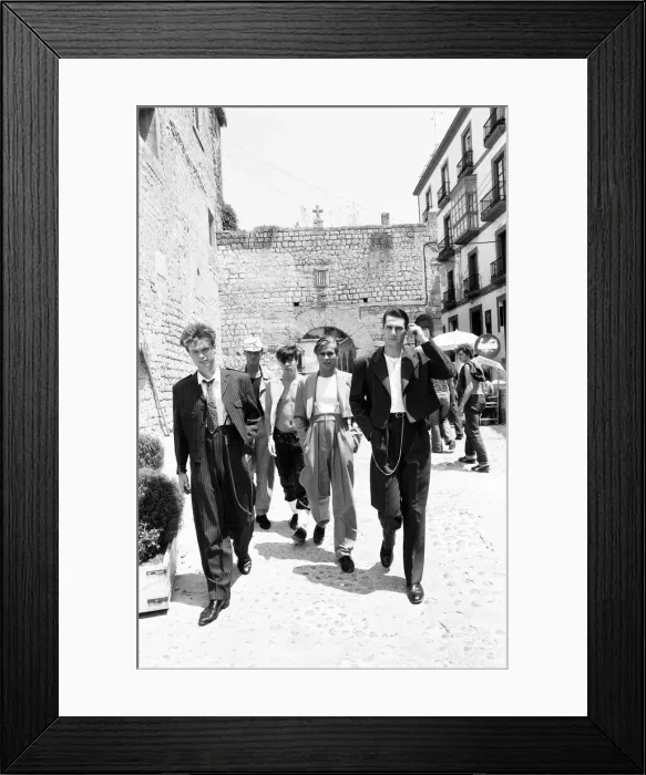 Framed Print : Spandau Ballet, music group in Ibiza, Spain, July 1981 Framed Print : Spandau Ballet, music group in Ibiza, Spain, July 1981