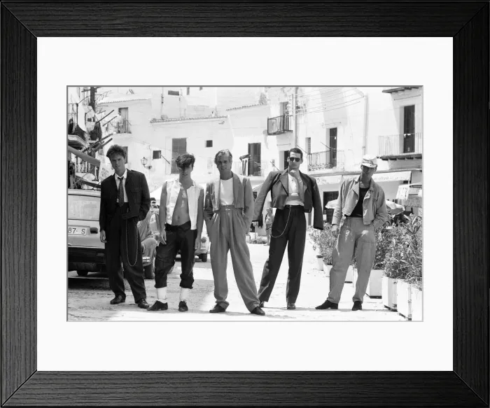 Framed Print : Spandau Ballet, music group in Ibiza, Spain, July 1981 Framed Print : Spandau Ballet, music group in Ibiza, Spain, July 1981