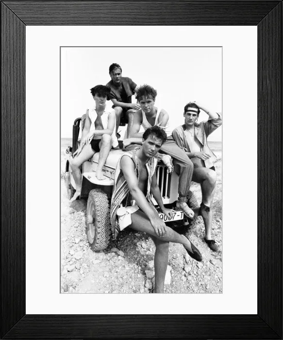 Framed Print : Spandau Ballet, music group in Ibiza, Spain, July 1981 Framed Print : Spandau Ballet, music group in Ibiza, Spain, July 1981