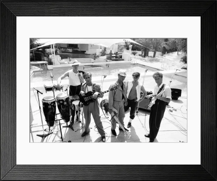 Framed Print : Spandau Ballet, music group in Ibiza, Spain, July 1981