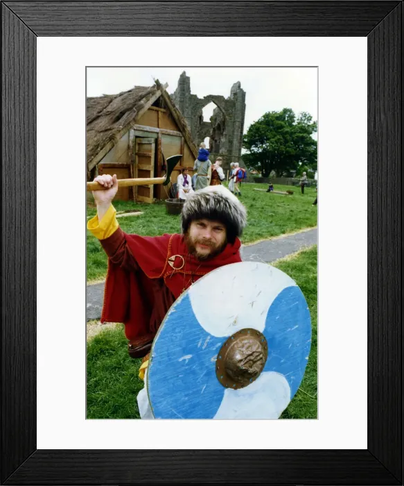 Framed Print : Vikings at Lindisfarne Island on 17th June 1993. Kevin Orchard, alias Vik Sigurd Framed Print : Vikings at Lindisfarne Island on 17th June 1993. Kevin Orchard, alias Vik Sigurd