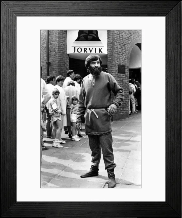 Framed Print : Peter, the York Viking, outside the Jorvik Centre, York on 27th Framed Print : Peter, the York Viking, outside the Jorvik Centre, York on 27th