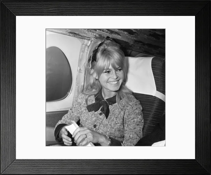 Framed Print : Brigitte Bardot, french film actress, flies in from Orly Airport Paris Framed Print : Brigitte Bardot, french film actress, flies in from Orly Airport Paris
