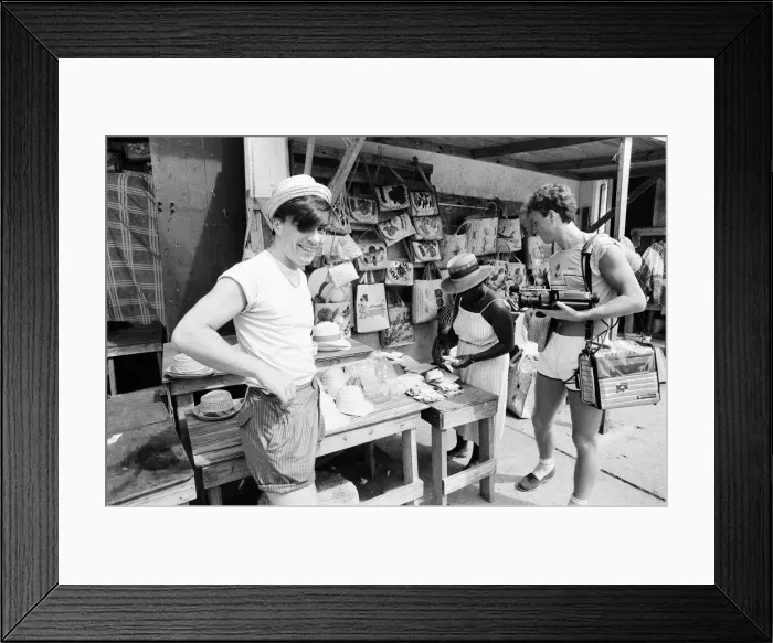 Framed Print : Spandau Ballet, music group, have been in the Bahamas for the last two weeks