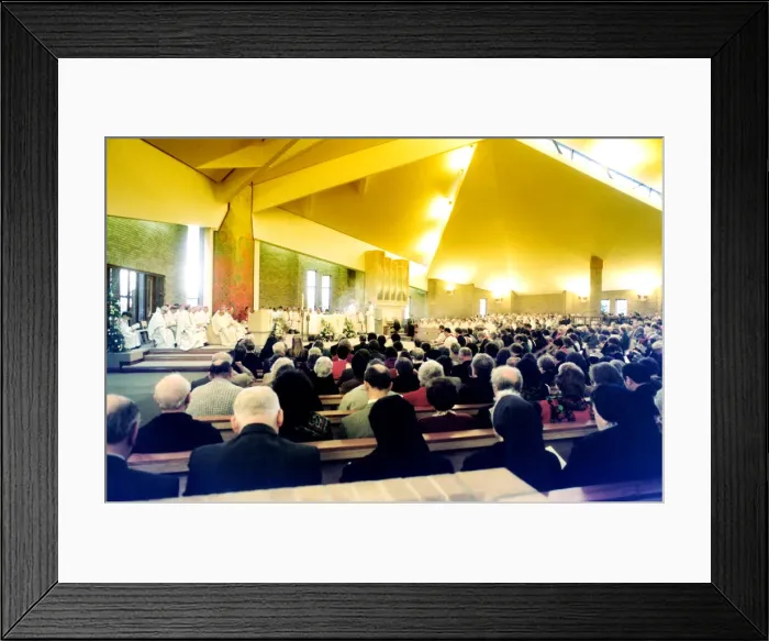 Framed Print : The congregation gather to welcome Bishop John Crowley at his installation as sixth Framed Print : The congregation gather to welcome Bishop John Crowley at his installation as sixth