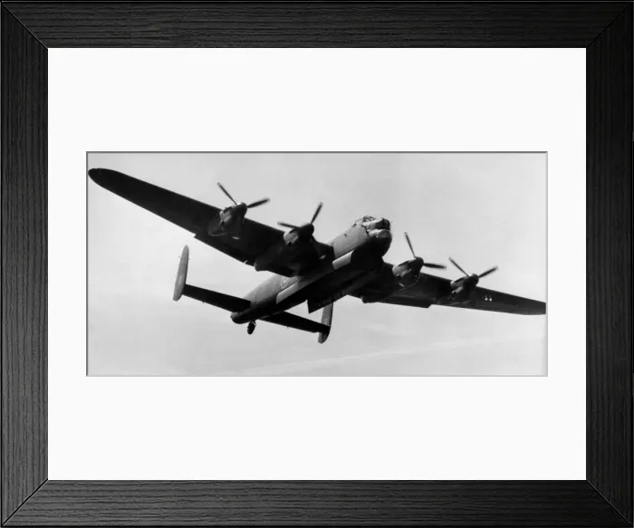Framed Print : The famous Avro Lancaster bomber in flight at RAF Scampton. 20th May 1980 Framed Print : The famous Avro Lancaster bomber in flight at RAF Scampton. 20th May 1980