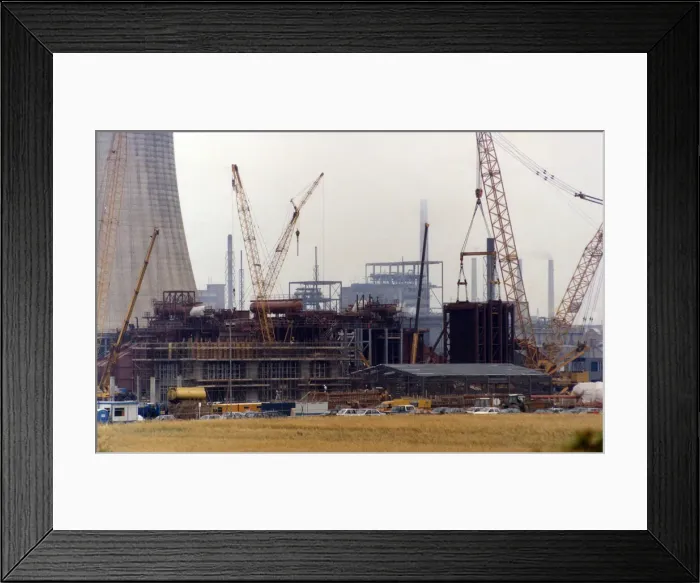 Framed Print : Power Station being built at Wilton. 31st July 1991 Framed Print : Power Station being built at Wilton. 31st July 1991