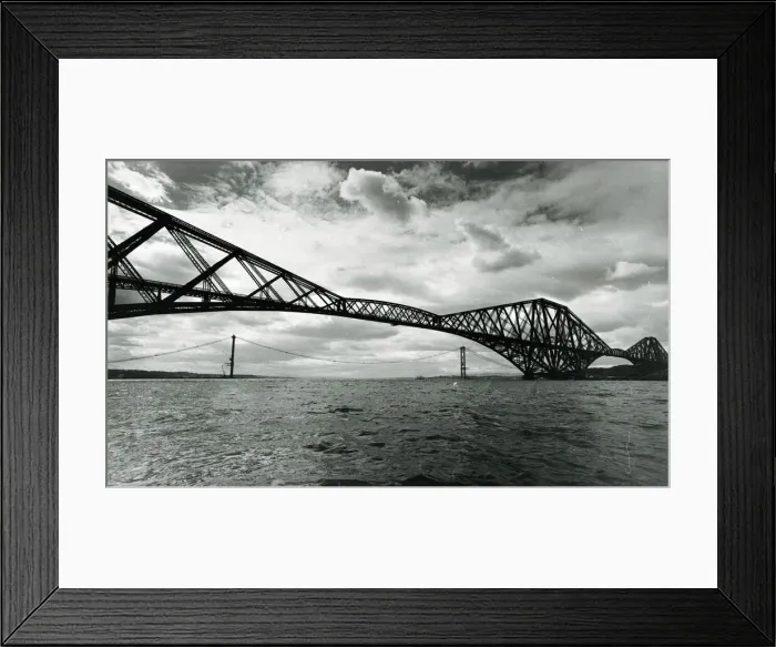 Framed Print : Forth Railway Bridge June 1962 With new Forth Road Bridge being built in Framed Print : Forth Railway Bridge June 1962 With new Forth Road Bridge being built in