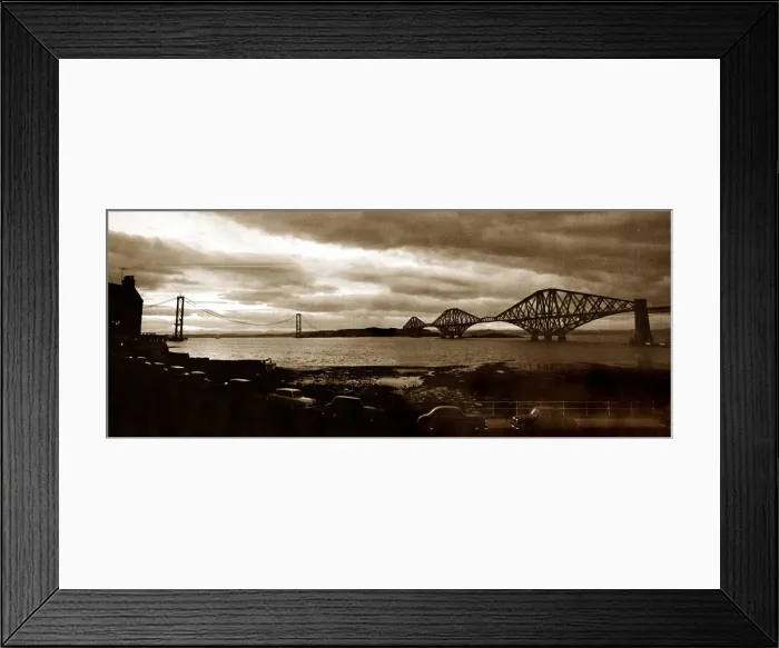 Framed Print : Forth Railway Bridge in Scotland - October 1964 Forth Road Bridge in the distance Framed Print : Forth Railway Bridge in Scotland - October 1964 Forth Road Bridge in the distance