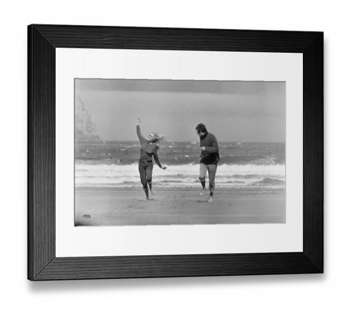 Framed Print : French actress Brigitte Bardot on location in Scotland during filming of her latest movie