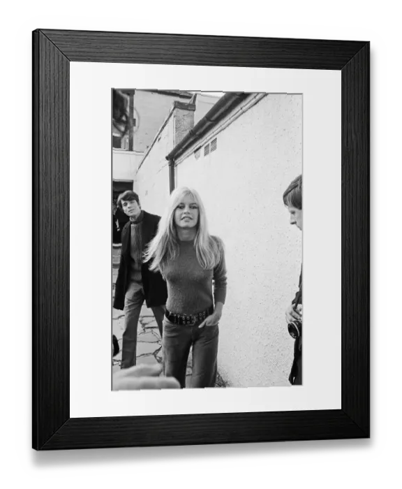 Framed Print : French actress Brigitte Bardot on location in Scotland during filming of her latest movie Framed Print : French actress Brigitte Bardot on location in Scotland during filming of her latest movie