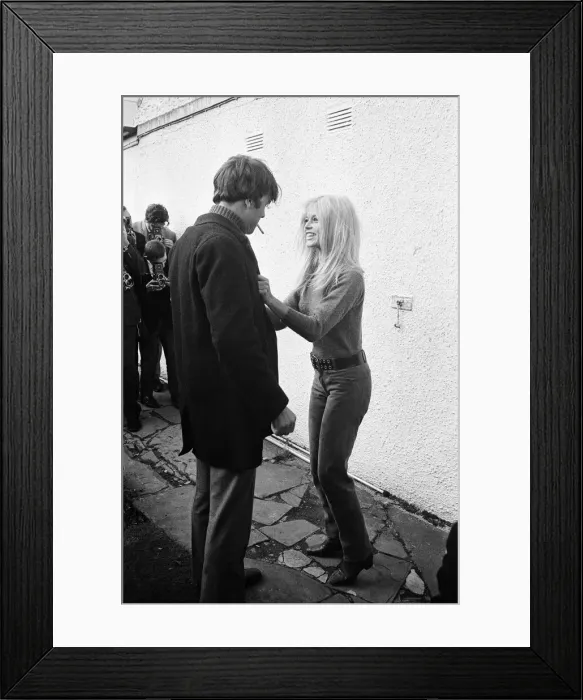 Framed Print : French actress Brigitte Bardot on location in Scotland during filming of her latest movie Framed Print : French actress Brigitte Bardot on location in Scotland during filming of her latest movie
