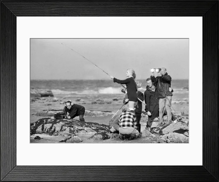Framed Print : French actress Brigitte Bardot on location in Scotland during filming of her latest movie Framed Print : French actress Brigitte Bardot on location in Scotland during filming of her latest movie
