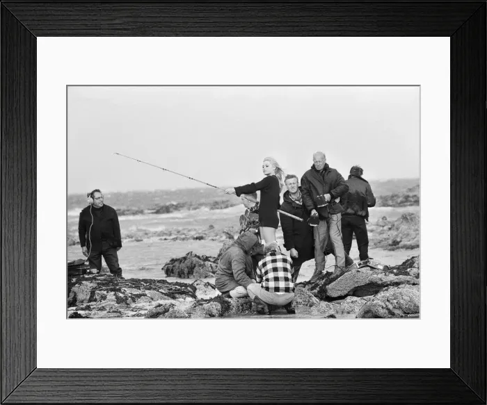 Framed Print : French actress Brigitte Bardot on location in Scotland during filming of her latest movie Framed Print : French actress Brigitte Bardot on location in Scotland during filming of her latest movie