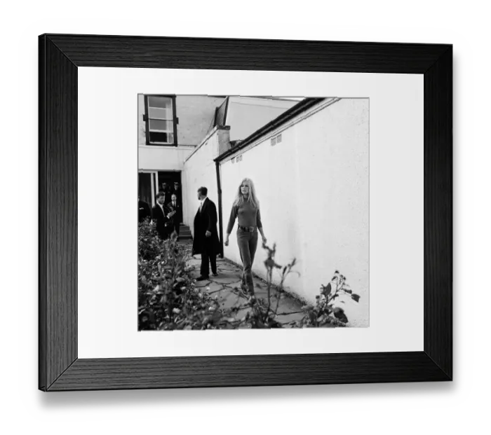 Framed Print : French actress Brigitte Bardot on location in Scotland during filming of her latest movie