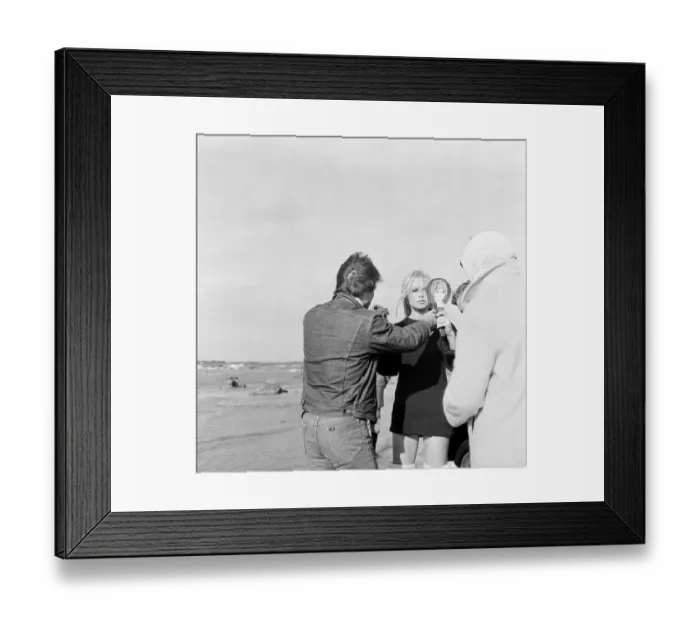 Framed Print : French actress Brigitte Bardot on location in Scotland during filming of her latest movie Framed Print : French actress Brigitte Bardot on location in Scotland during filming of her latest movie