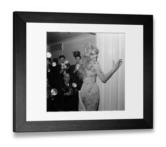 Framed Print : French film actress Brigitte Bardot in England to make a new film