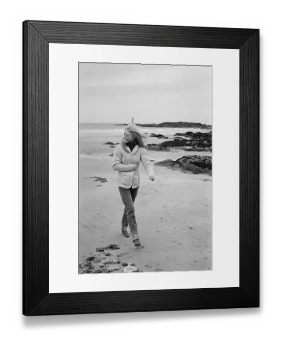 Framed Print : French actress Brigitte Bardot on location in Scotland during filming of her latest movie