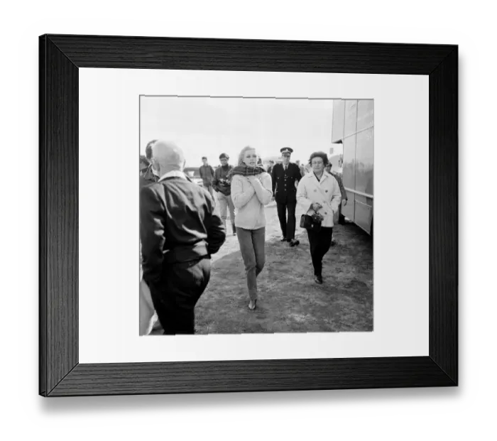 Framed Print : French actress Brigitte Bardot on location in Scotland during filming of her latest movie