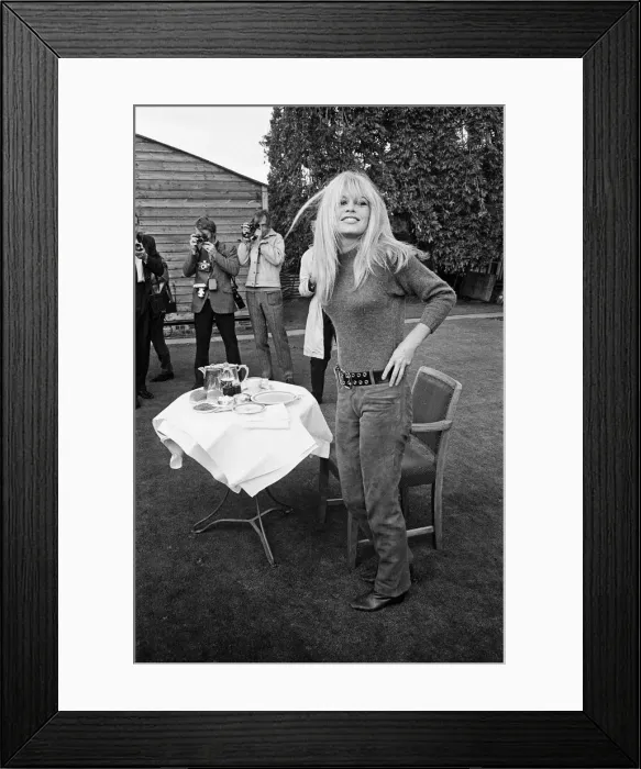 Framed Print : French actress Brigitte Bardot on location in Scotland during filming of her latest movie Framed Print : French actress Brigitte Bardot on location in Scotland during filming of her latest movie