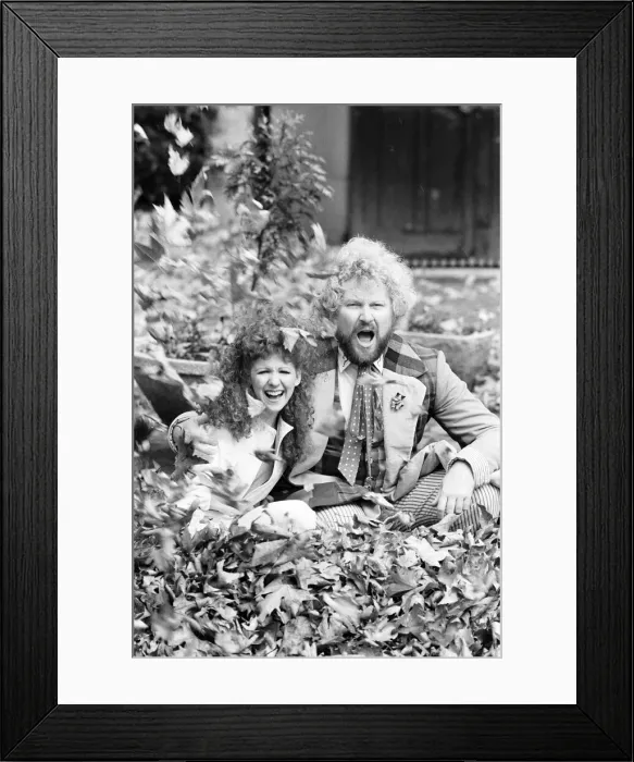 Framed Print : Doctor Who actor Colin Baker, photocall with new assistant, actress Bonnie Langford