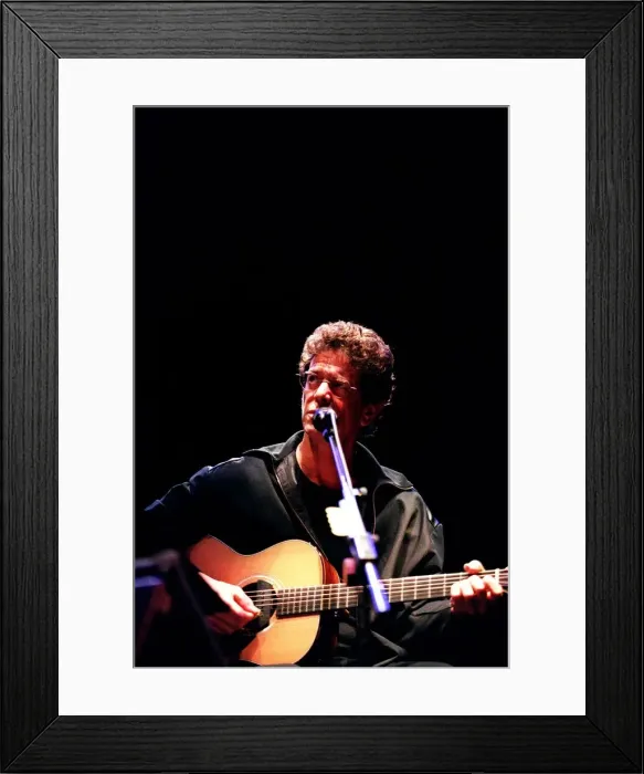 Framed Print : Lou Reed singing at concert 11th July 1997 Framed Print : Lou Reed singing at concert 11th July 1997