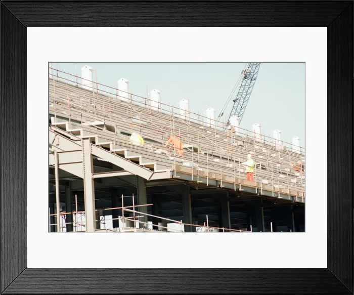 Framed Print : Middlesbrough Football Club. Middlehaven site of construction of new stadium Framed Print : Middlesbrough Football Club. Middlehaven site of construction of new stadium
