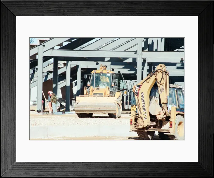 Framed Print : Middlesbrough Football Club. Middlehaven site of construction of new stadium Framed Print : Middlesbrough Football Club. Middlehaven site of construction of new stadium