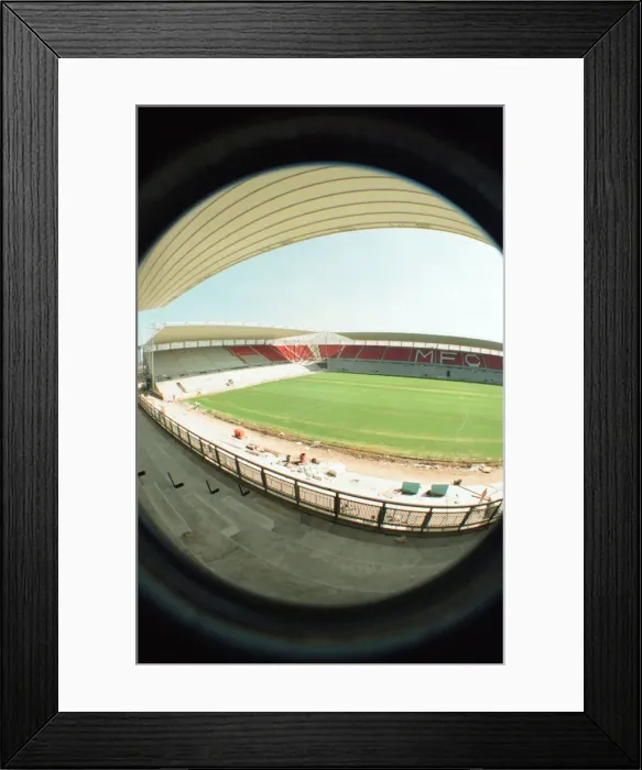 Framed Print : Middlesbrough Football Club, new Riverside Stadium under constriction, Circa 1995 Framed Print : Middlesbrough Football Club, new Riverside Stadium under constriction, Circa 1995