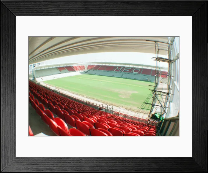 Framed Print : Middlesbrough Football Club, new Riverside Stadium under constriction, Circa 1995 Framed Print : Middlesbrough Football Club, new Riverside Stadium under constriction, Circa 1995