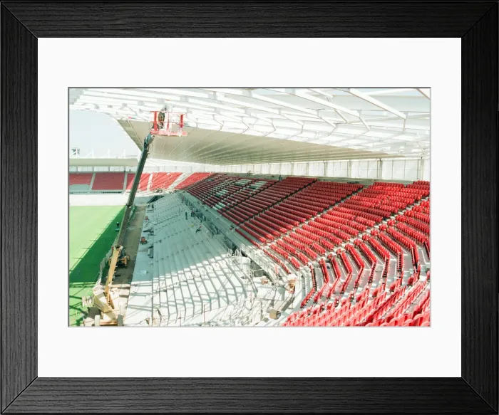 Framed Print : Middlesbrough Football Club, new Riverside Stadium under constriction, Circa 1995 Framed Print : Middlesbrough Football Club, new Riverside Stadium under constriction, Circa 1995