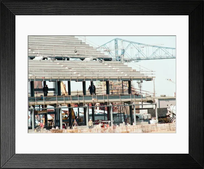 Framed Print : Middlesbrough Football Club. Middlehaven site of construction of new stadium Framed Print : Middlesbrough Football Club. Middlehaven site of construction of new stadium