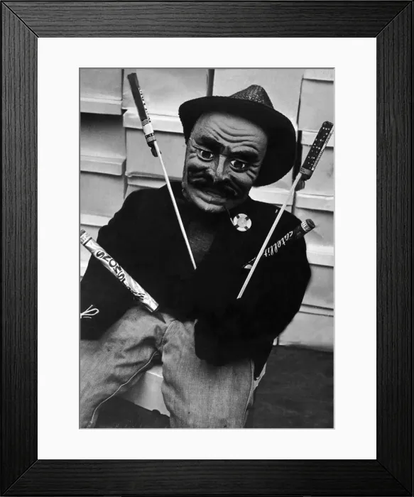 Framed Print : Penny for the guy? This character was spotted in the offices of the Liverpool Echo
