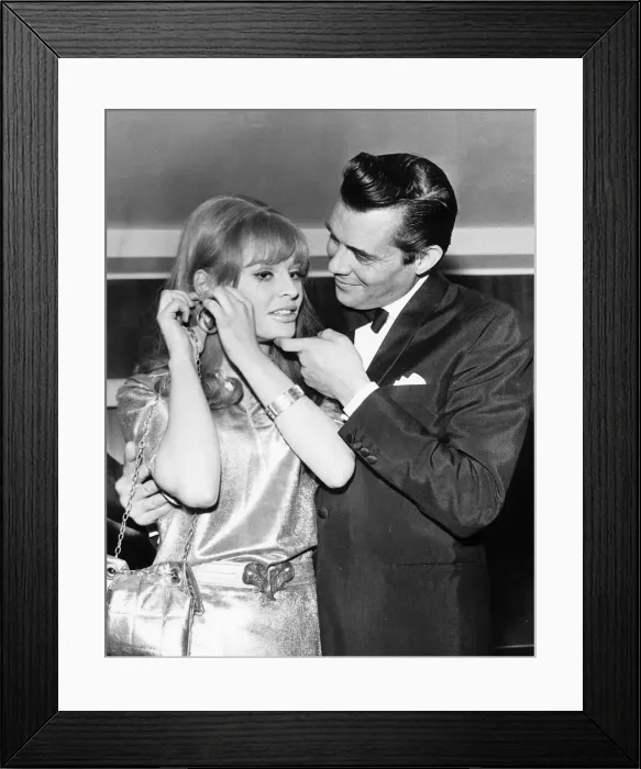 Framed Print : Julie Christie Actress pictured with Dirk Bogarde Actor at the Grosvenor House Hotel Framed Print : Julie Christie Actress pictured with Dirk Bogarde Actor at the Grosvenor House Hotel