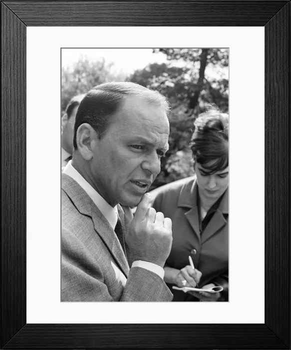 Framed Print : Frank Sinatra, holds a news press conference, Savoy Hotel, London, 3rd June 1962 Framed Print : Frank Sinatra, holds a news press conference, Savoy Hotel, London, 3rd June 1962