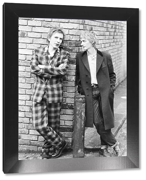 Ex Sex Pistols lead singer Johnny Rotten seen here with Keith Levine