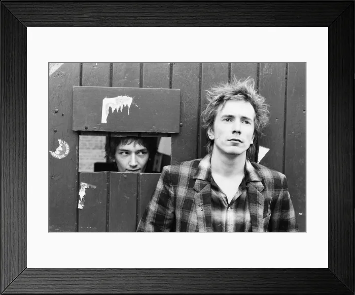 Framed Print : Ex Sex Pistols lead singer Johnny Rotten seen here with Keith Levine Framed Print : Ex Sex Pistols lead singer Johnny Rotten seen here with Keith Levine
