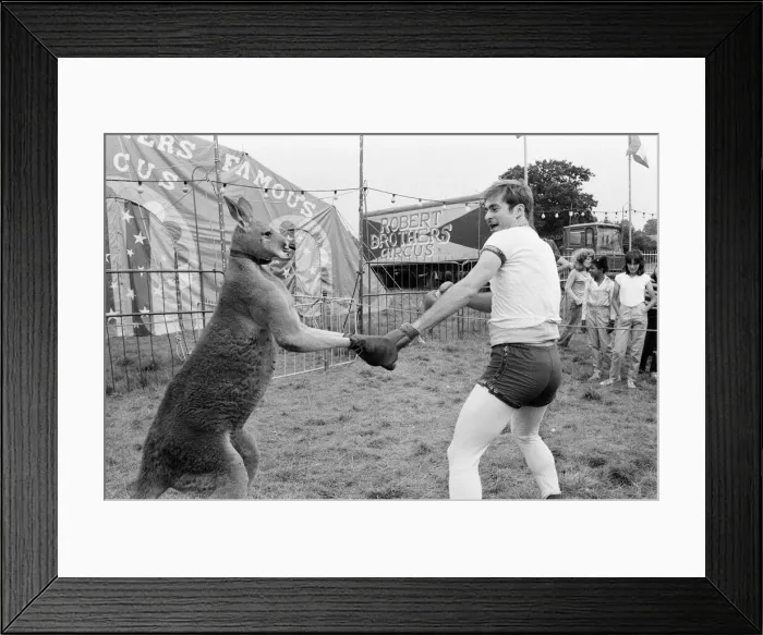 Framed Print : Radio One Disc Jockeys at Robert Brothers Circus in Eastbourne
