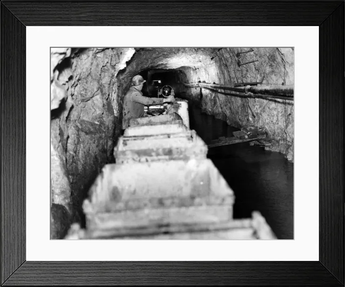 Framed Print : Lead Mine, Rhydymwyn, near Mold, Flintshire, Wales, 5th March 1938 Framed Print : Lead Mine, Rhydymwyn, near Mold, Flintshire, Wales, 5th March 1938