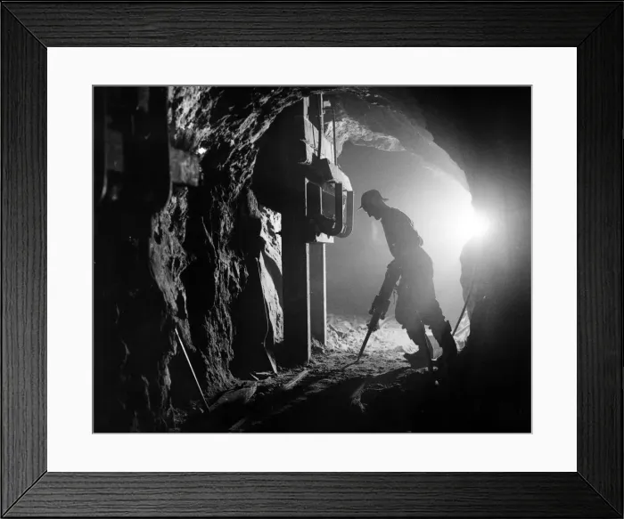 Framed Print : Lead Mine, Rhydymwyn, near Mold, Flintshire, Wales, 5th March 1938 Framed Print : Lead Mine, Rhydymwyn, near Mold, Flintshire, Wales, 5th March 1938